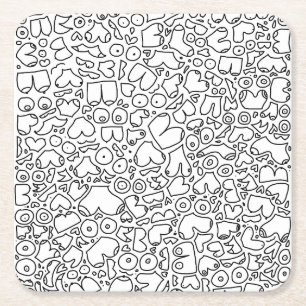 Porta-copo De Papel Quadrado Bebê feminista engraçado