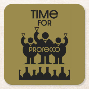 Porta-copo De Papel Quadrado Bebidas De Vinho Prosecco