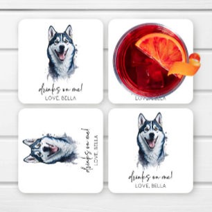 Porta-copo De Papel Quadrado Bebidas Em Mim! Casamento de Animais de Companhia 