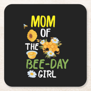 Porta-copo De Papel Quadrado Beekeeper Art Mãe Da Bee Day Girl 2