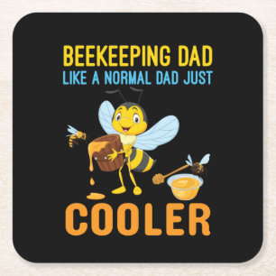 Porta-copo De Papel Quadrado BeeKeeping Pai da Arte do Apekeeper