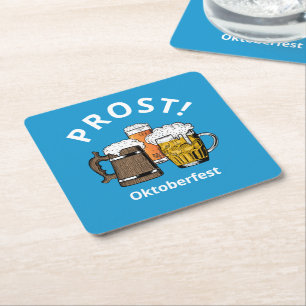 Porta-copo De Papel Quadrado Beer Prost Oktoberfest