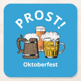 Porta-copo De Papel Quadrado Beer Prost Oktoberfest
