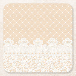 Porta-copo De Papel Quadrado Beira do laço