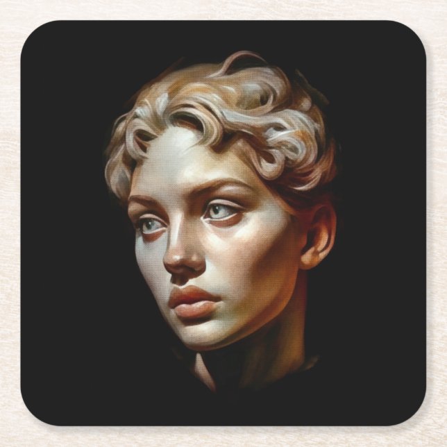 Porta-copo De Papel Quadrado Bela (Frente)