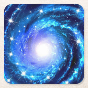 Porta-copo De Papel Quadrado Bela Galáxia Insuflável de Estrelas
