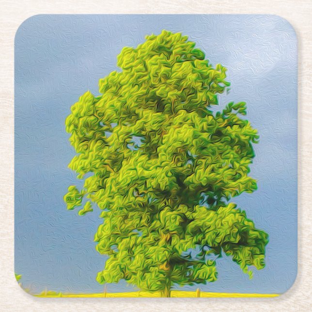 Porta-copo De Papel Quadrado Beleza na Tempestade (Frente)