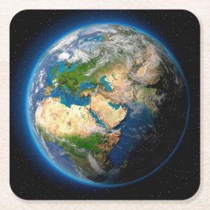 Porta-copo De Papel Quadrado Belo conjunto de Portas copos Planeta Terra