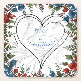 Porta-copo De Papel Quadrado Belo, elegante e caprichoso casamentos temáticos