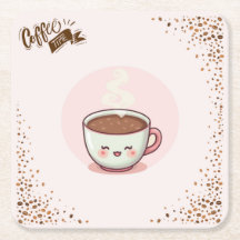Bibelô Estético Rosa Café no estilo Kwaii