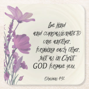 Porta-copo De Papel Quadrado Bíblia verso