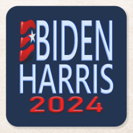 Porta-copo De Papel Quadrado Biden Harris 2024 Eleição Presidencial