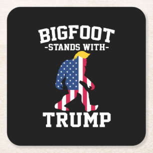 Porta-copo De Papel Quadrado Bigfoot Com Eleições Trump 2024