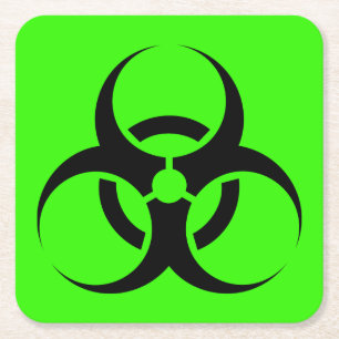 Porta-copo De Papel Quadrado Biohazard