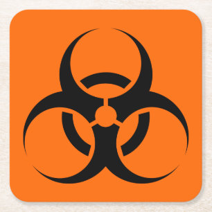 Porta-copo De Papel Quadrado Biohazard