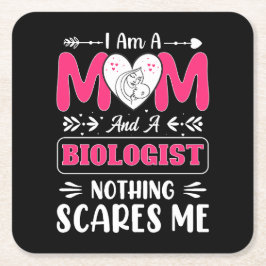 Porta-copo De Papel Quadrado Biólogo Engraçado Mãe, Bióloga Mãe Engraçada