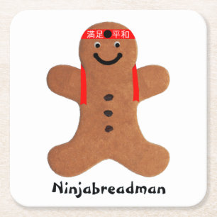 Porta-copo De Papel Quadrado Biscoito de Ninjabreadman (biscoito)