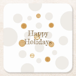 Porta-copo De Papel Quadrado Biscoitos de pão-de-gengala