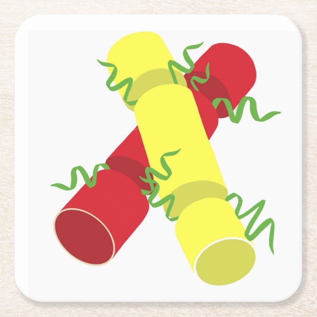 Porta-copo De Papel Quadrado Biscoitos do Natal (Frente)