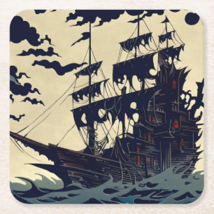 Porta-copo De Papel Quadrado Bloco de madeira 1 para navio de navegação por mar