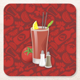 Porta-copo De Papel Quadrado Bloody Mary