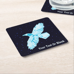Porta-copo De Papel Quadrado Blue Raven Sobre Estrelas