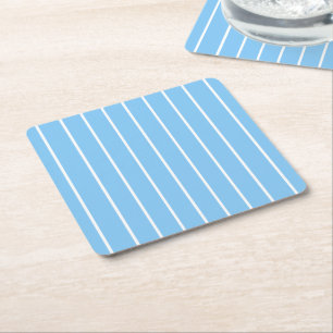 Porta-copo De Papel Quadrado Blue Striped