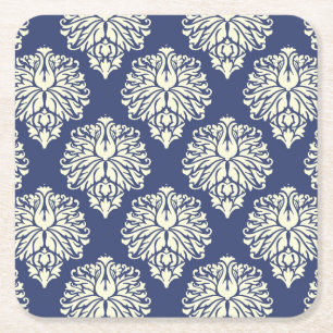 Porta-copo De Papel Quadrado Blueberry Southern Cotage Damask