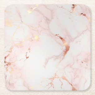 Porta-copo De Papel Quadrado Blush Porta copos de Bebida Petal