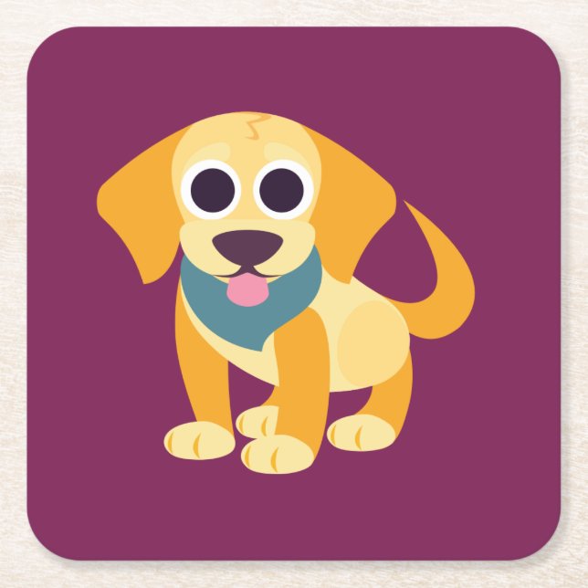 Porta-copo De Papel Quadrado BO o cão (Frente)