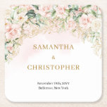 Porta-copo De Papel Quadrado Boho blush rosa ouro reluz eucalipto casamento<br><div class="desc">Elevem a decoração do casamento com as finitas Portas copos de papel quadrado de rosa de ouro com brilho de boho. Criadas com atenção aos detalhes e elegância, essas portas copos irão adicionar um toque de sofisticação ao seu dia especial. A delicada combinação de rosas de pincel, brilho dourado e...</div>