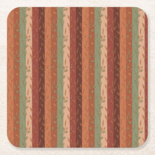Porta-copo De Papel Quadrado Boho Leaf Pattern Rustic Home Decor