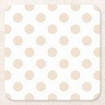 Porta-copo De Papel Quadrado Bolinhas Tan<br><div class="desc">Bolinhas em tons de branco</div>