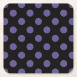 Porta-copo De Papel Quadrado Bolinhas ultravioletas em preto<br><div class="desc">A cor do ano de Pantone para 2018 é ultravioleta.</div>