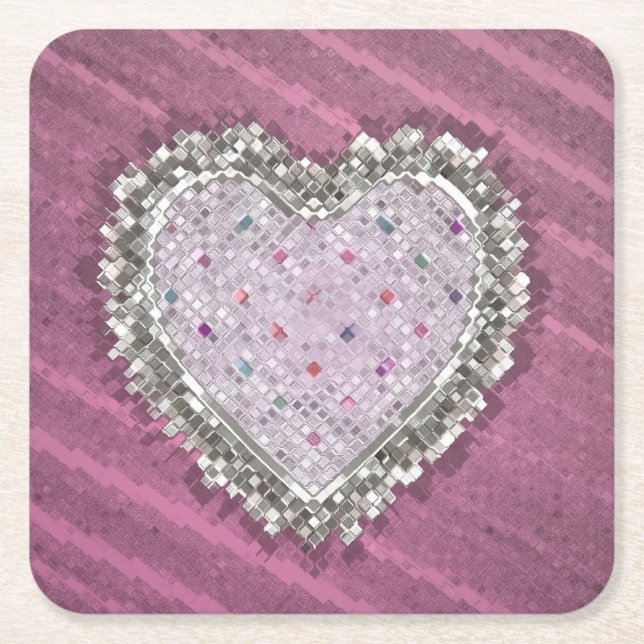 Porta-copo De Papel Quadrado Bom Amor Charm (Frente)