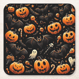 Porta-copo De Papel Quadrado Bombas e morcegos