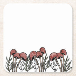 Porta-copo De Papel Quadrado Bonés Red Mushroom