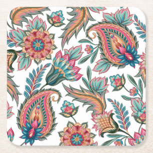 Porta-copo De Papel Quadrado Bonita Porta copos Paisley