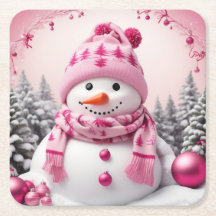 Bonito Pink Xmas Snowman