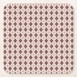 Porta-copo De Papel Quadrado Bonito poster de padrão roxo e rosa
