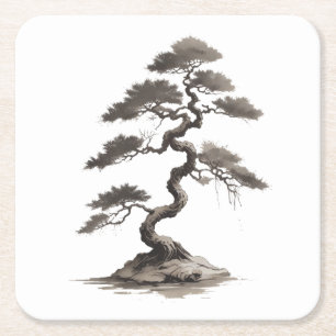 Porta-copo De Papel Quadrado Bonsai