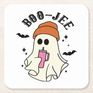 Porta-copo De Papel Quadrado Boo-Jee fantasma engraçado inspirado em Tumbler de