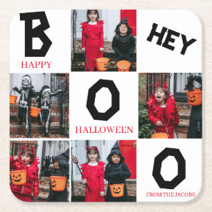 Porta-copo De Papel Quadrado Boo Spooky Pumpkins Halloween Family 5 Foto