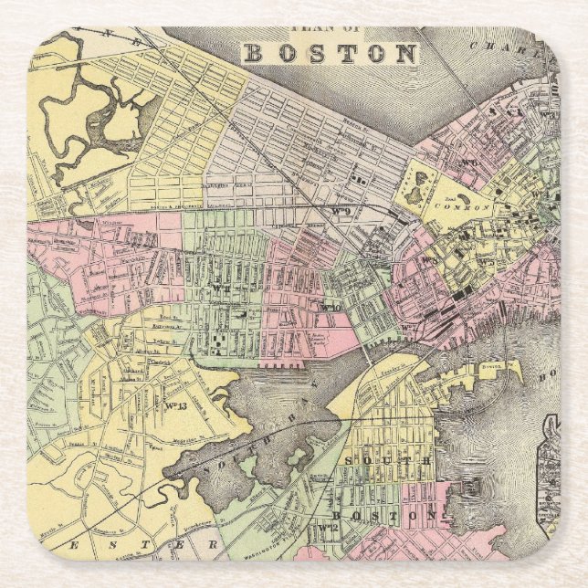 Porta-copo De Papel Quadrado Boston 3 (Frente)