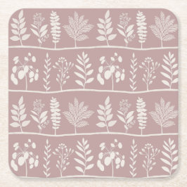 Porta-copo De Papel Quadrado Botânico Gentil Rhythm XL 1 marfim beige floral