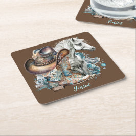 Porta-copo De Papel Quadrado Botas de cowboy de cowboy de cowboy de cowboy que 