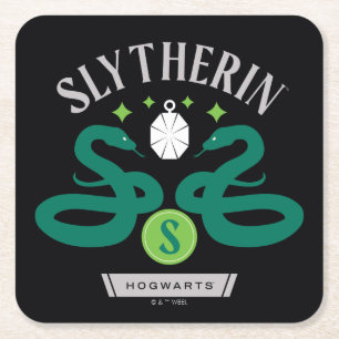Porta-copo De Papel Quadrado Bracelete de Cobra Dupla da Casa SLYTHERIN™ Gráfic