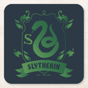Porta-copo De Papel Quadrado Brasão da Casa SLYTHERIN™ Enfeitado