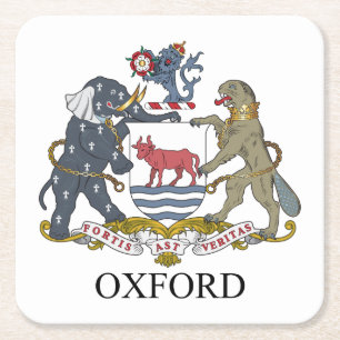 Porta-copo De Papel Quadrado Brasão de Oxford