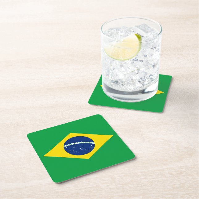 Porta-copo De Papel Quadrado Brazil (Insitu)